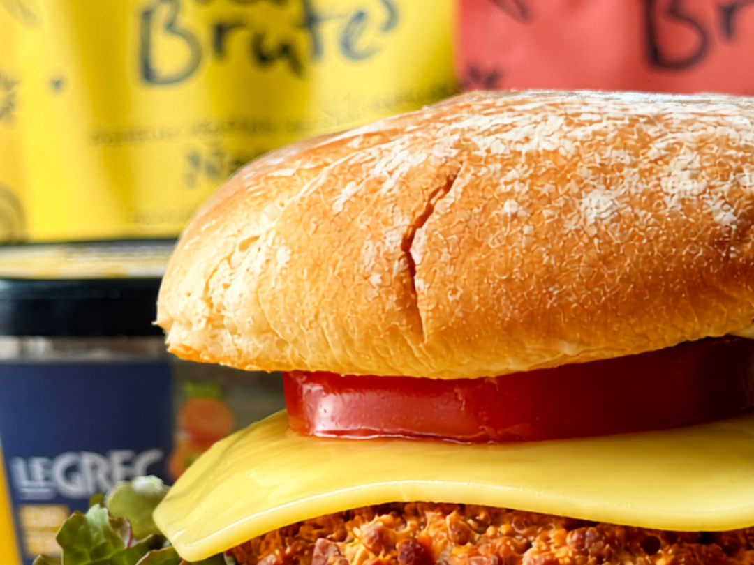Burger végé à la PVT et aux Bacon Bits