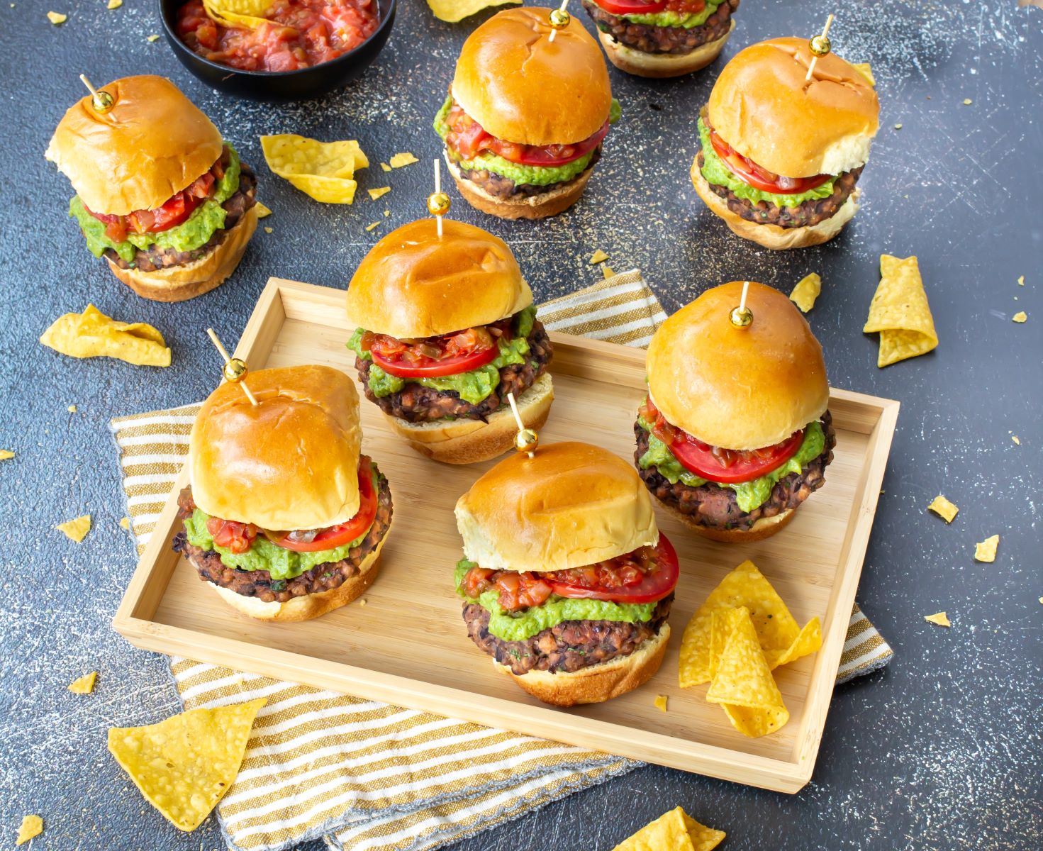 Mexican-style TVP Burgers