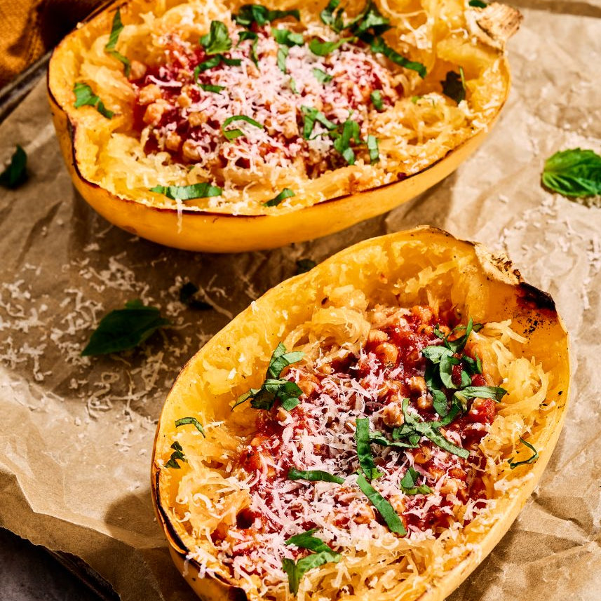 Courge spaghetti à la grecque - LES BRUTES