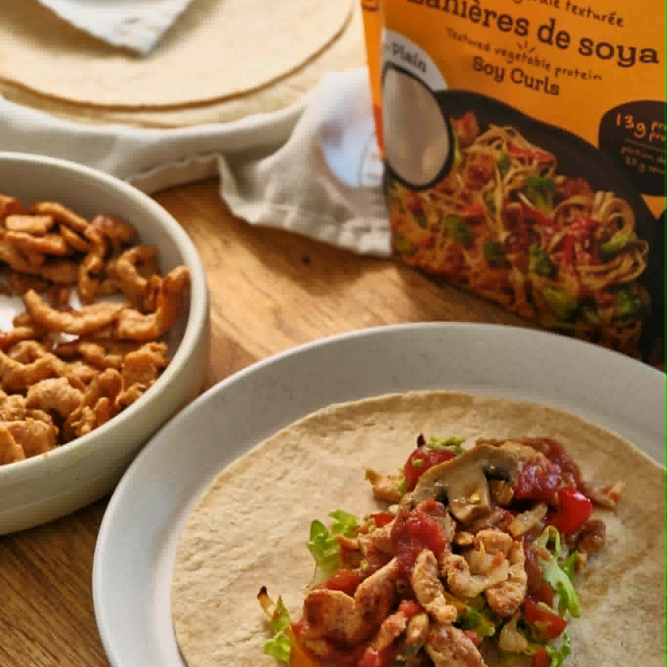 Fajitas rapides aux lanières de soya - LES BRUTES