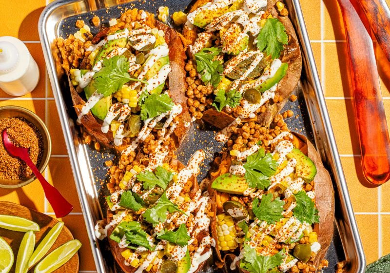 Patates douces farcies à la PVT mexicaine - LES BRUTES