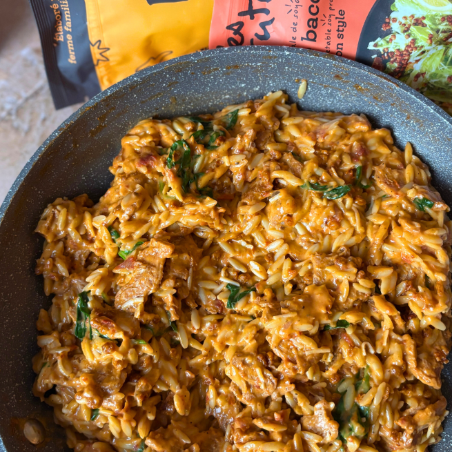 Please Marry Me Orzo crémeux à la PVT façon bacon-parmesan - LES BRUTES