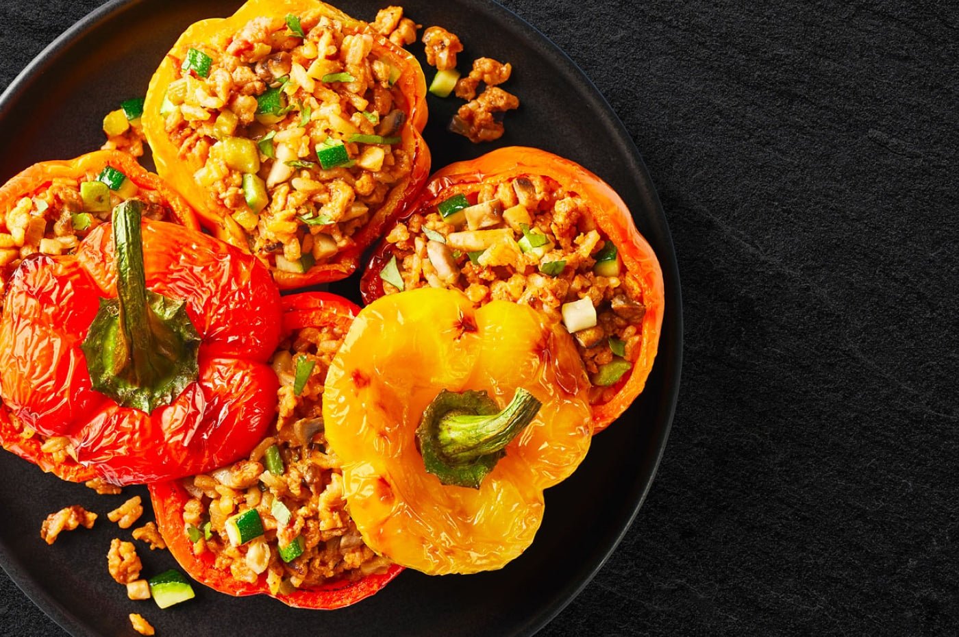 Stuffed peppers with TVP