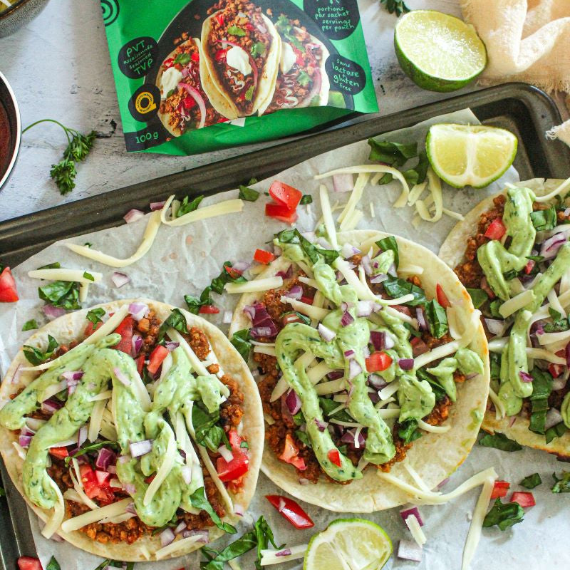 Smash tacos à la mexicaine avec sauce crémeuse avocat et persil - LES BRUTES